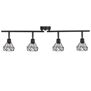 Lampa spot 4-punktowa metalowa czarna ERMA