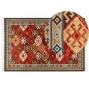 Dywan wełniany kilim 200 x 300 cm wielokolorowy URTSADZOR Lumarko!