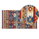 Dywan wełniany kilim 80 x 150 cm wielokolorowy NORAKERT Lumarko!