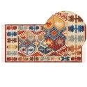 Dywan wełniany kilim 80 x 150 cm wielokolorowy VANASHEN Lumarko!