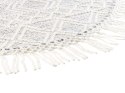 Okrągły dywan wełniany ⌀ 140 cm szary ze złamaną bielą BULDAN Lumarko!
