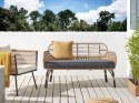 Sofa dwuosobowa 2-osobowa Polyrattan Naturalny PRATELLO Lumarko!