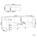 Sofa modułowa 3-osobowa welurowa różowa EVJA Lumarko!