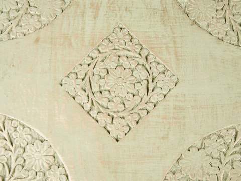 Zestaw 2 stolików pomocniczych drewno mango zielony BELIDHA