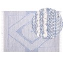 Dywan bawełniany 140 x 200 cm niebiesko-biały ANSAR Lumarko!