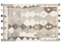 Dywan wełniany kilim 160 x 230 cm wielokolorowy ARALEZ Lumarko!