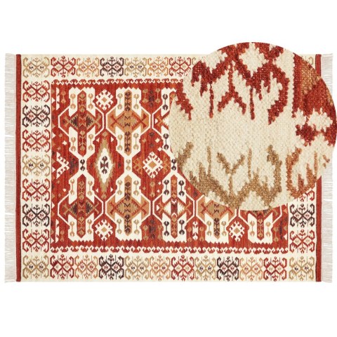 Dywan wełniany kilim 160 x 230 cm wielokolorowy VOSKEVAZ Lumarko!