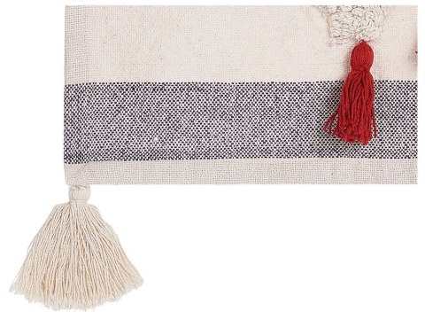 Koc bawełaniany 125 x 150 cm biało-szary NAMTAR