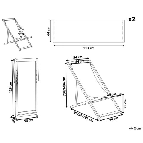 Leżak Drewno Jasne drewno ANZIO