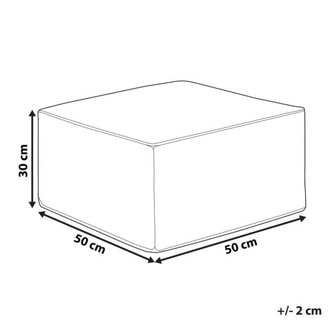 Puf sztruksowy 50 x 50 x 30 cm zielony MUKKI
