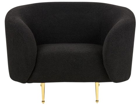 Komplet wypoczynkowy 3-osobowy boucle czarny LOEN