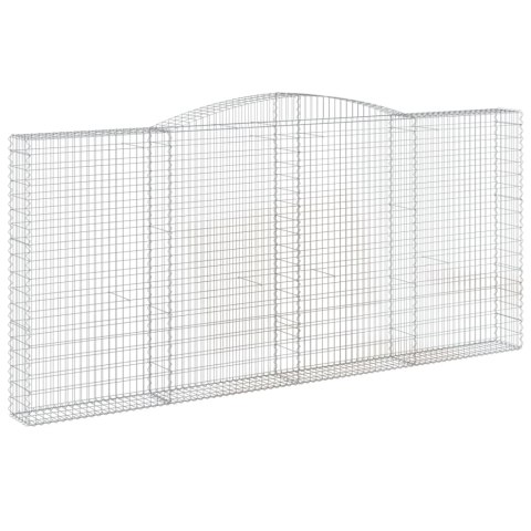 Kosze gabionowe, 9 szt, 400x30x180/200 cm, galwanizowane żelazo Lumarko! #