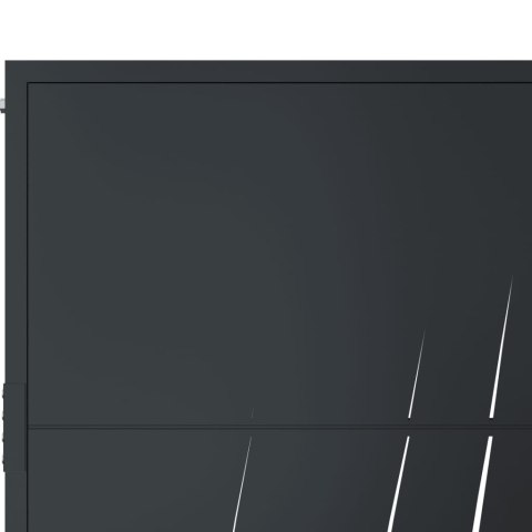 Furtka ogrodowa, antracytowa, 105x205 cm, stal, motyw trawy Lumarko!