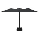 Podwójny parasol ogrodowy, czarny, 449x245 cm Lumarko!