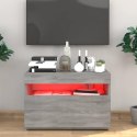 Szafka pod TV z oświetleniem LED, szary dąb sonoma, 60x35x40 cm Lumarko!