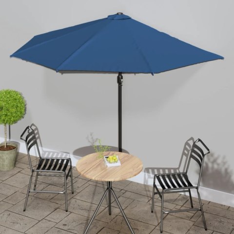 Półparasol balkonowy, aluminium, niebieski, 300x155x223 cm Lumarko!