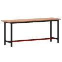 Stół roboczy, 200x55x81,5 cm, lite drewno bukowe i metal Lumarko!