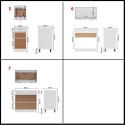 7-częściowy zestaw szafek kuchennych, biały, płyta wiórowa Lumarko!