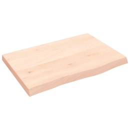 Blat stołu, 60x40x(2-4) cm, surowe lite drewno dębowe Lumarko!