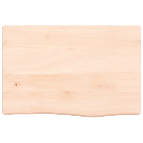 Półka, 60x40x(2-6) cm, surowe lite drewno dębowe Lumarko!