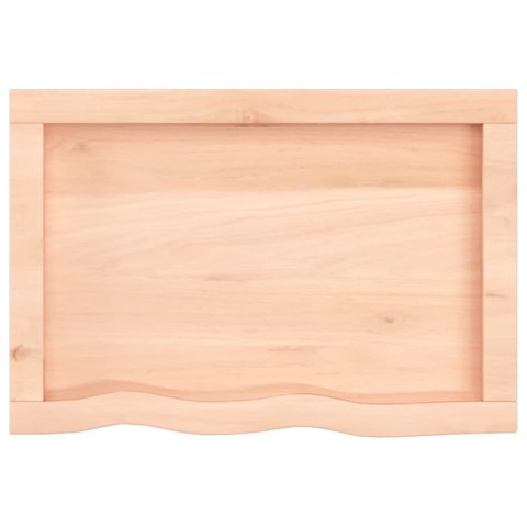 Półka, 60x40x(2-6) cm, surowe lite drewno dębowe Lumarko!