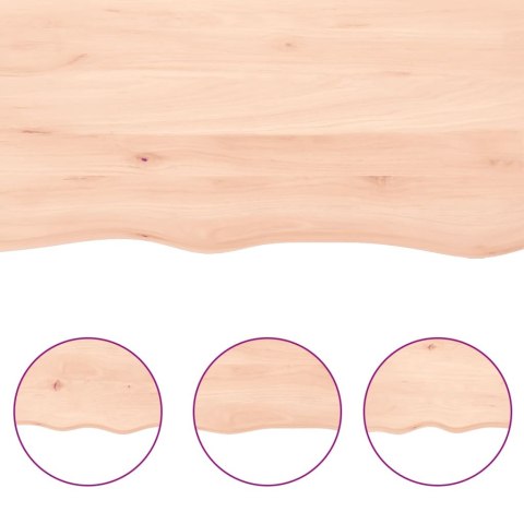 Półka, 60x40x(2-6) cm, surowe lite drewno dębowe Lumarko!
