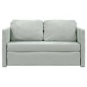 Sofa podłogowa 2-w-1, jasnoszara, 122x204x55 cm, aksamit Lumarko!