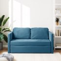 Sofa podłogowa 2-w-1, niebieska, 122x204x55 cm, aksamit Lumarko!