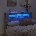 Wezgłowie łóżka z LED, szarość betonu, 160x18,5x103,5 cm Lumarko!