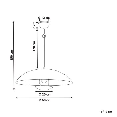 Lampa wisząca metalowa mosiężna AGRANI