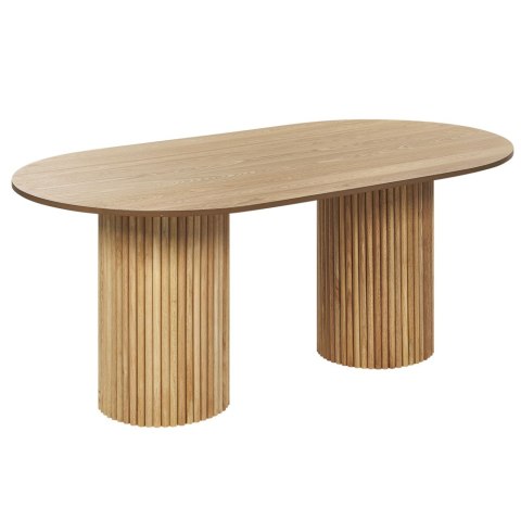 Stół do jadalni owalny 180 x 100 cm jasne drewno SHERIDAN Lumarko!