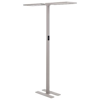 Lampa podłogowa LED metalowa srebrna SCULPTOR