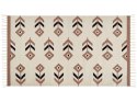 Dywan bawełniany kilim 80 x 150 cm beżowo-czarny NIAVAN Lumarko!