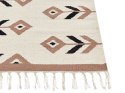 Dywan bawełniany kilim 80 x 150 cm beżowo-czarny NIAVAN Lumarko!