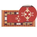 Dywan bawełniany kilim 80 x 150 cm wielokolorowy PARAKAR Lumarko!