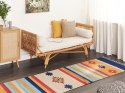 Dywan bawełniany kilim 80 x 300 cm wielokolorowy TARONIK Lumarko!