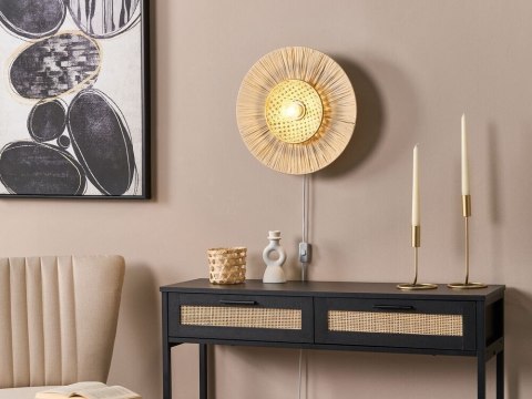 Lampa ścienna papierowa ⌀ 40 cm naturalna YAAPI