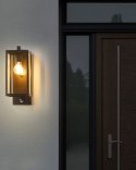 Lampa ścienna zewnętrzna z czujnikiem ruchu czarna MEGGET Lumarko!