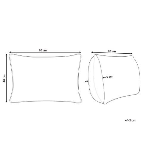 Poduszka z mikrofibry wysoka 40 x 80 cm PELISTER