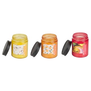 3 świece zapachowe sojowe czerwona porzeczka/ miechunka/ jabłko FRUITY BLOOM