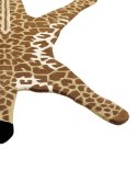 Dywan dziecięcy wełniany żyrafa 100 x 160 cm brązowo-beżowy MELMAN Lumarko!