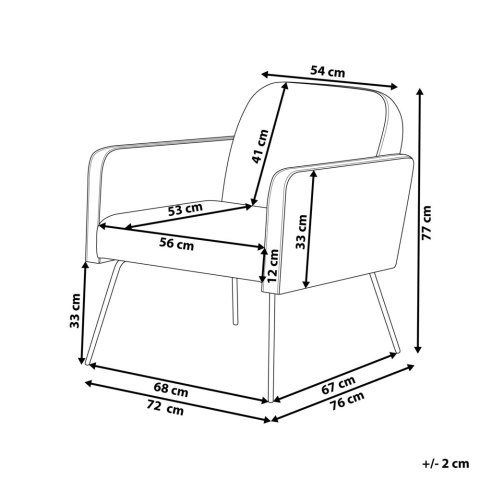 Fotel Kremowy NARKEN