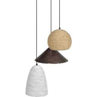 Lampa wisząca sznurkowa 3-punktowa wielokolorowa ENDRICK