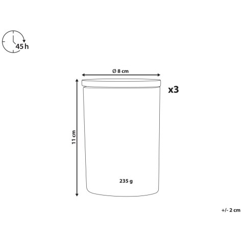 3 świece zapachowe sojowe morski/ bergamotka/ świeże pranie SIMPLICITY
