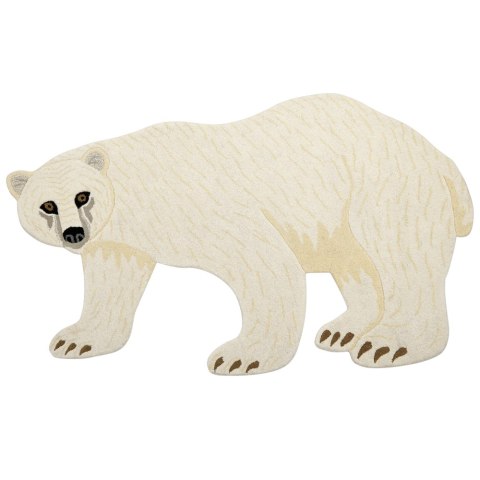 Dywan dziecięcy wełniany niedźwiedź polarny 100 x 160 cm biały IOREK Lumarko!
