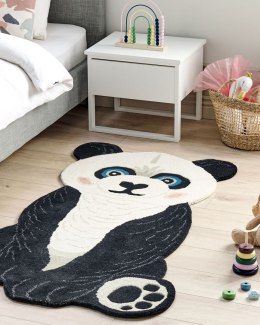 Dywan dziecięcy wełniany panda 100 x 160 cm czarno-biały JINGJING Lumarko!