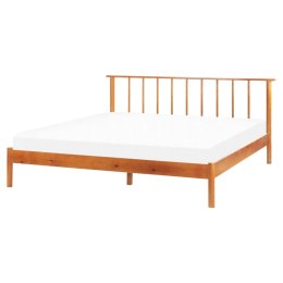 Łóżko drewniane 160 x 200 cm jasne BARRET II Lumarko!