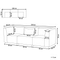 Sofa modułowa 3-osobowa sztruksowa ciemnozielona LEMVIG Lumarko!