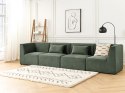 Sofa modułowa 4-osobowa sztruksowa ciemnozielona LEMVIG Lumarko!