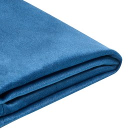 Wymienne obicie do łóżka welurowe 140 x 200 cm niebieskie FITOU Lumarko!